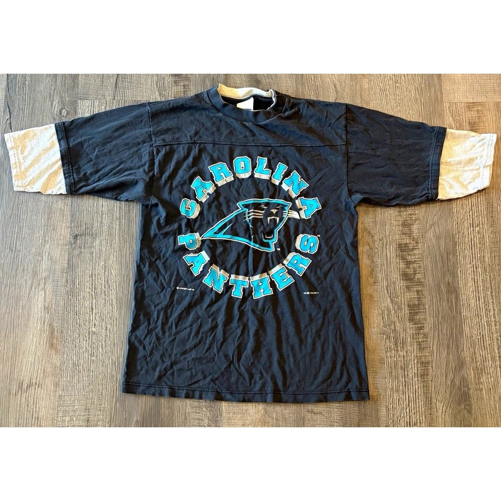 Vintage Locker Line Carolina Panthers NFL Gameday 1993 Black Football T-Shirt